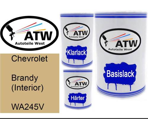 Chevrolet, Brandy (Interior), WA245V: 500ml Lackdose + 500ml Klarlack + 250ml Härter - Set, von ATW Autoteile West.